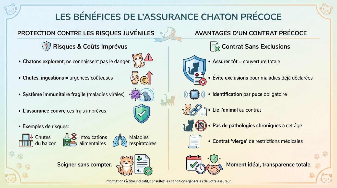 Chaton roux protégé par une assurance santé animale précoce