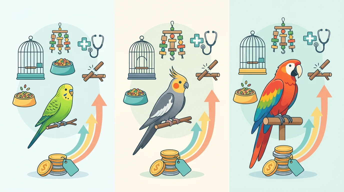 Combien coûte un perroquet ? Fourchettes de prix par espèce (et ce que le prix inclut vraiment)